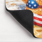Patriotic Starfish in Beach Sand Mousepad (Ecke)