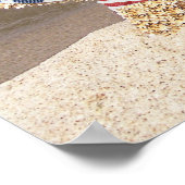 Patriotic Starfish mit amerikanischer Flagge Poster (Ecke)