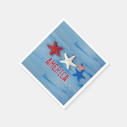 Patriotic Starfish Serviette (Ecke)