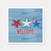 Patriotic Starfish Serviette (Vorderseite)