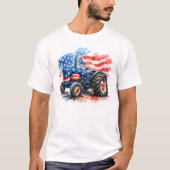 Patriotic Stars and Stripes Tractor T-Shirt (Vorderseite)
