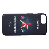 Patriotic Stars iPhone Case (Rückseite (Horizontal))