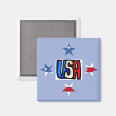 Patriotic Stars Magnet (Vorderseite/Rückseite)
