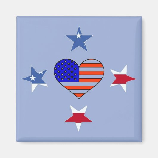 Patriotic Stars Magnet (Vorne)
