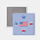 Patriotic Stars Magnet (Vorderseite/Rückseite)