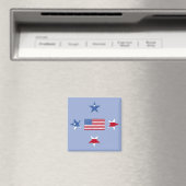 Patriotic Stars Magnet (In Situ (Geschirrspüler))