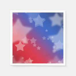 Patriotic Stars Paper Napkins Serviette