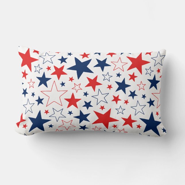 Patriotic Stars Pillow Lendenkissen (Vorderseite)