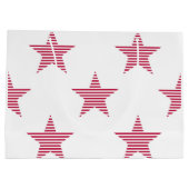 Patriotic Stars Red White Olympic Sports Fun Große Geschenktüte (Rückseite)