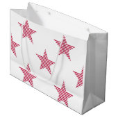 Patriotic Stars Red White Olympic Sports Fun Große Geschenktüte (Vorderseite Schrägansicht)