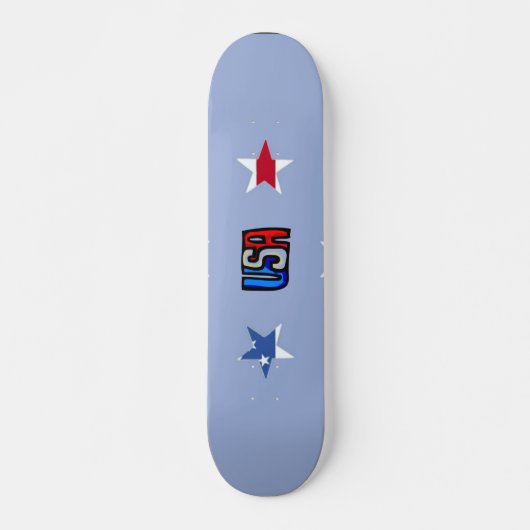 Patriotic Stars Skateboard (Vorne)