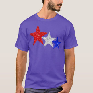 Patriotic Stars Sparkle Red White Blue American 4t T-Shirt