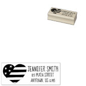Patriotic Stars Stripes American Heeradresse Gummistempel (Stempel)