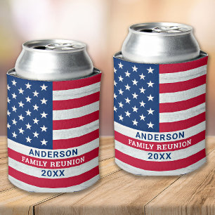 Patriotic Stars & Stripes Custom USA American Flag Dosenkühler