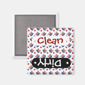 Patriotic Stars Stripes Freedom USA Hat Design Magnet (Vorderseite/Rückseite)