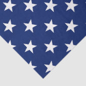Patriotic Stars USA Preppy Blue White Fun Seidenpapier (Ausschnitt)
