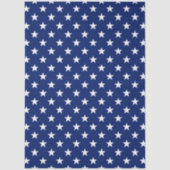 Patriotic Stars USA Preppy Blue White Fun Seidenpapier (Vorderseite)