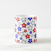 Patriotic Stars - White Coffee Mug Kaffeetasse (Mittel)