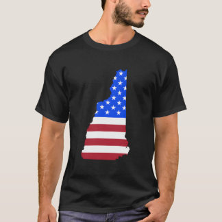 Patriotic State Of New Hampshire Usa Flag For T-Shirt