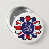 Patriotic Stolz ist britisch Button (Vorne & Hinten)