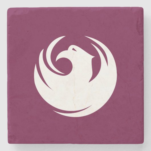 Patriotic stone coaster with Flag of Phoenix City Steinuntersetzer (Vorderseite)