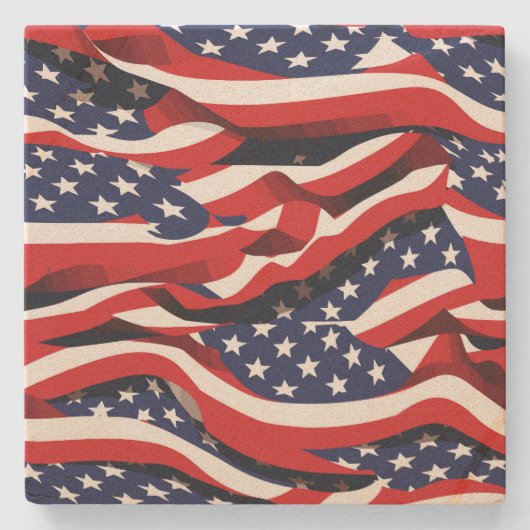 Patriotic Stone Untersetzer (Vorderseite)