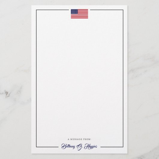 Patriotic Style America Flag | Office Stationary  Briefpapier (Vorderseite)