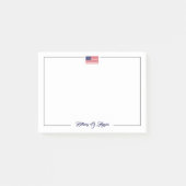 Patriotic Style America Flag | Office Stationary  Post-it Klebezettel (Vorderseite)