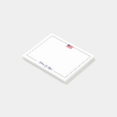 Patriotic Style America Flag | Office Stationary  Post-it Klebezettel (angewinkelt)
