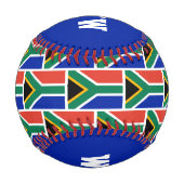 Patriotic SÜDAFRICA Custom Scripting FLAG Baseball (Rückseite)