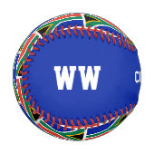 Patriotic SÜDAFRICA Custom Scripting FLAG Baseball (Vorderseite Links)