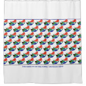 Patriotic SÜDAFRICA Flag Anpassbare Skripte Duschvorhang (Vorderseite)