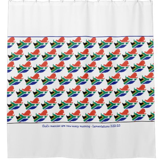 Patriotic SÜDAFRICA Flag Anpassbare Skripte Duschvorhang (Vorderseite)