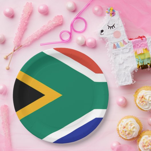 Patriotic Südafrika flagge Bokke Pappteller (Party)