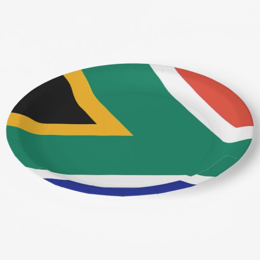 Patriotic Südafrika flagge Bokke Pappteller (Schrägansicht)