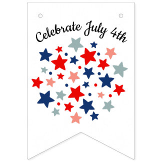Patriotic Summer July 4th bunting Wimpelkette