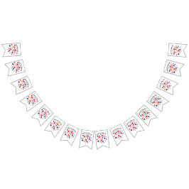 Patriotic Summer July 4th bunting Wimpelkette