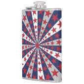 Patriotic Sunburst: American Flag Artwork Flachmann (Links)