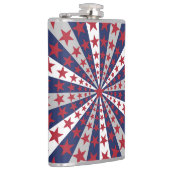 Patriotic Sunburst: American Flag Artwork Flachmann (Rechts)