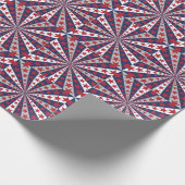 Patriotic Sunburst: American Flag Artwork Geschenkpapier (Ecke)