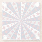 Patriotic Sunburst: American Flag Artwork Glasuntersetzer (Rückseite)