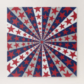 Patriotic Sunburst: American Flag Artwork Puzzle (Vertikal)
