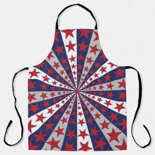 Patriotic Sunburst: American Flag Artwork Schürze