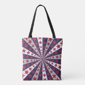 Patriotic Sunburst: American Flag Artwork Tasche (Rückseite)