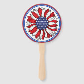 Patriotic Sunflower Fächer (Rückseite)