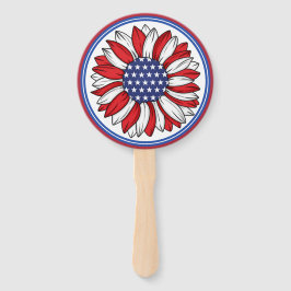 Patriotic Sunflower Fächer