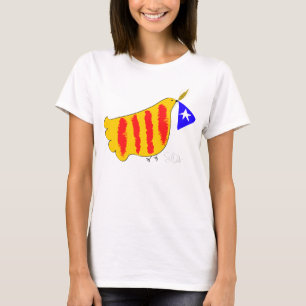 Patriotic Symbol, Catalonia, freedom dove. T-Shirt