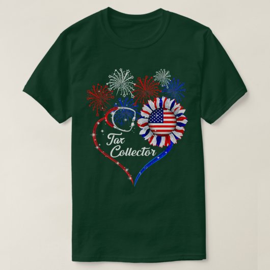 Patriotic Ta Collector 4th July American Flag S T-Shirt (Design vorne)