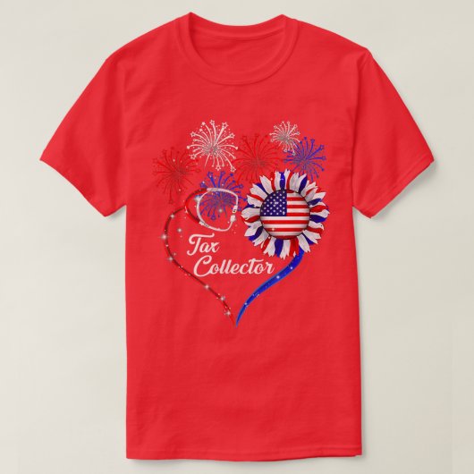 Patriotic Ta Collector 4th July American Flag S T-Shirt (Design vorne)