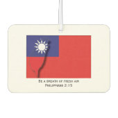 Patriotic TAIWAN FLAG | Taiwanesische Karte Kontur Autolufterfrischer (Vorderseite)